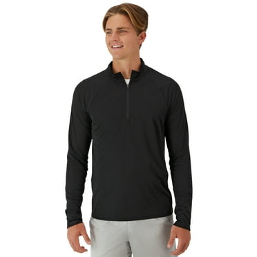 Hanes Men's Cool Dri Quarter Zip Long Sleeve Pullover, Sizes S-3XL