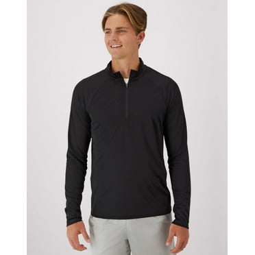 Hanes Cool DRI Men's Quarter Zip Pullover Black S
