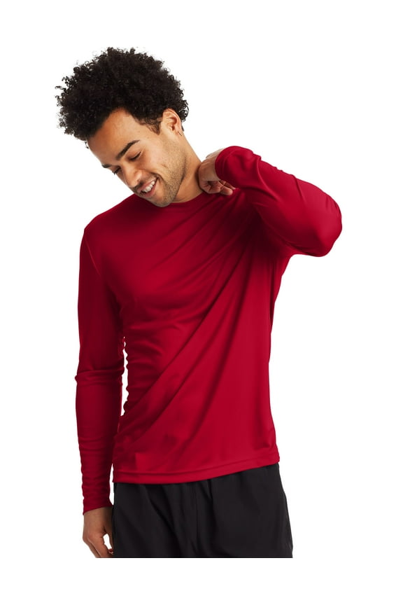 Hanes Men's Cooldri Long Sleeve Performance Tee Value Pack (2-pack)