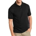 thumbnail image 1 of Hanes Men's Cotton-Blend Ecosmart&Reg; Jersey Polo , 054 , Black , Medium, 1 of 1