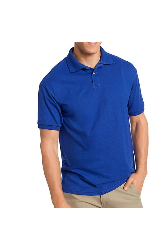 Men's Cotton-Blend Ecosmart&Reg; Jersey Polo , 054X , Deep Royal , Medium