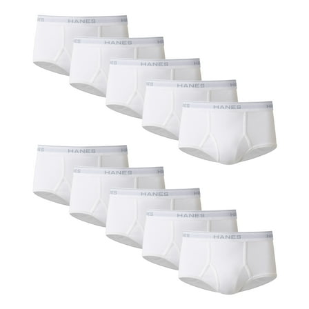 Underwear Set of Cotton Briefs, White, 10-Pack, Men's Underwear