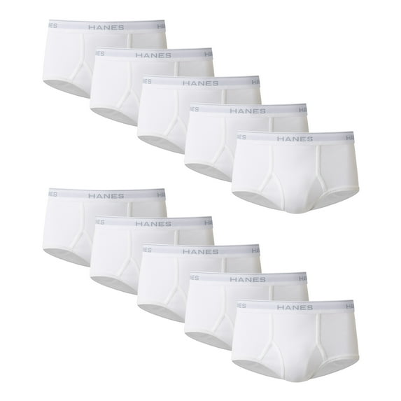 Underwear Set of Cotton Briefs, White, 10-Pack, Men's Underwear