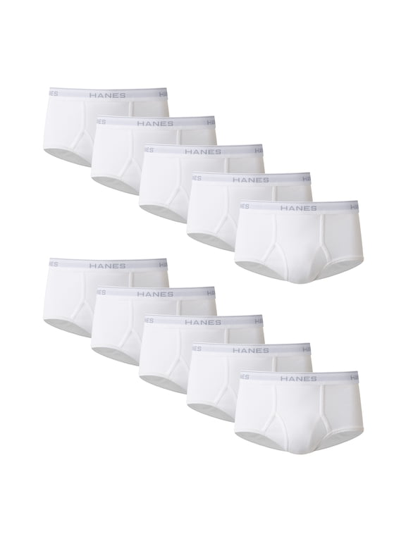 Underwear Set of Cotton Briefs, White, 10-Pack, Men's Underwear
