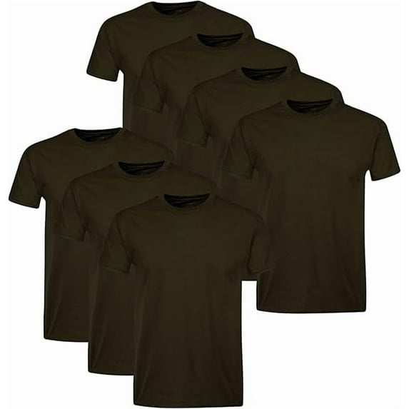 Hanes Men's Cotton, Moisture-Wicking Crew Tee Undershirts, 7 Pack, Size-XL