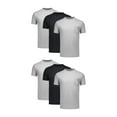 thumbnail image 1 of Hanes Men's Cotton Pocket T-Shirt Pack with Odor Control, Moisture-Wicking, Black/Grey, 6-Pack, 1 of 8