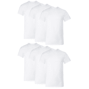 Hanes Mens Cotton Stretch Undershirt Pack, Moisture-Wicking, 6-Pack