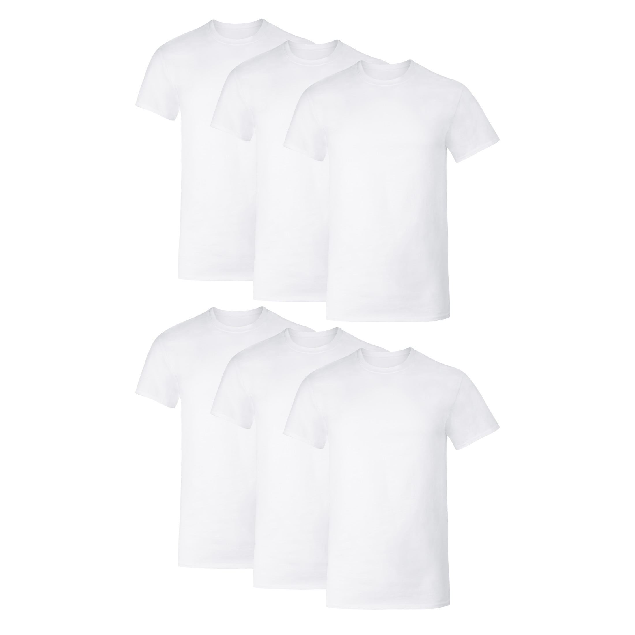 Men's Cotton Stretch Undershirt Pack, Moisture-Wicking, 6-Pack