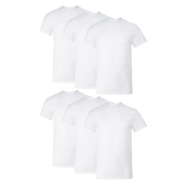 Hanes Men's Cotton Stretch Undershirt Pack, Moisture-Wicking, 6-Pack