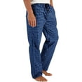 thumbnail image 1 of Hanes Men's Cotton Woven Pajama Pant, Navy Plaid, X-Large, 1 of 5