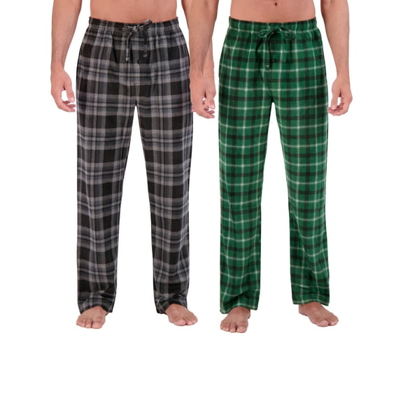 Hanes Men's Cozy Microfleece Pajama Sleep Pants, 2-Pack, Sizes S-2XL