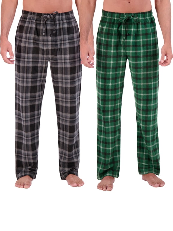 Men's Cozy Microfleece Pajama Sleep Pants, 2-Pack, Sizes S-2XL