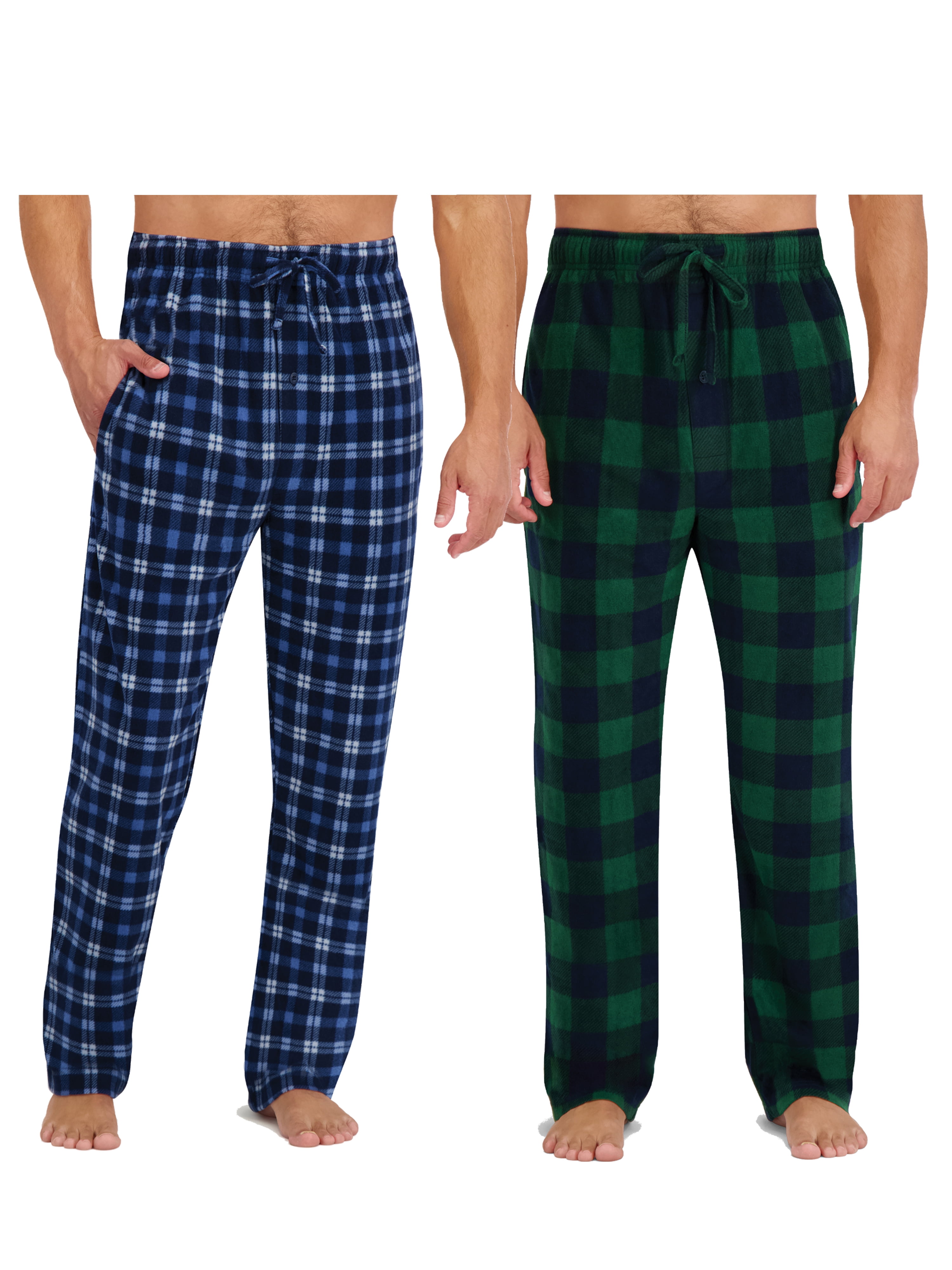Walmart Saving of  Hanes Men's Cozy Microfleece Pajama Sleep Pants, 2-Pack, Sizes S-2XL
