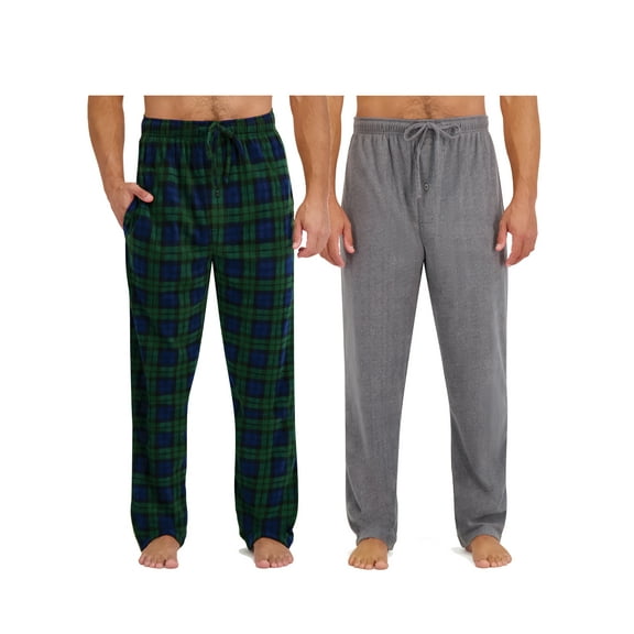 Hanes Men's Cozy Microfleece Pajama Sleep Pants, 2-Pack, Sizes S-2XL