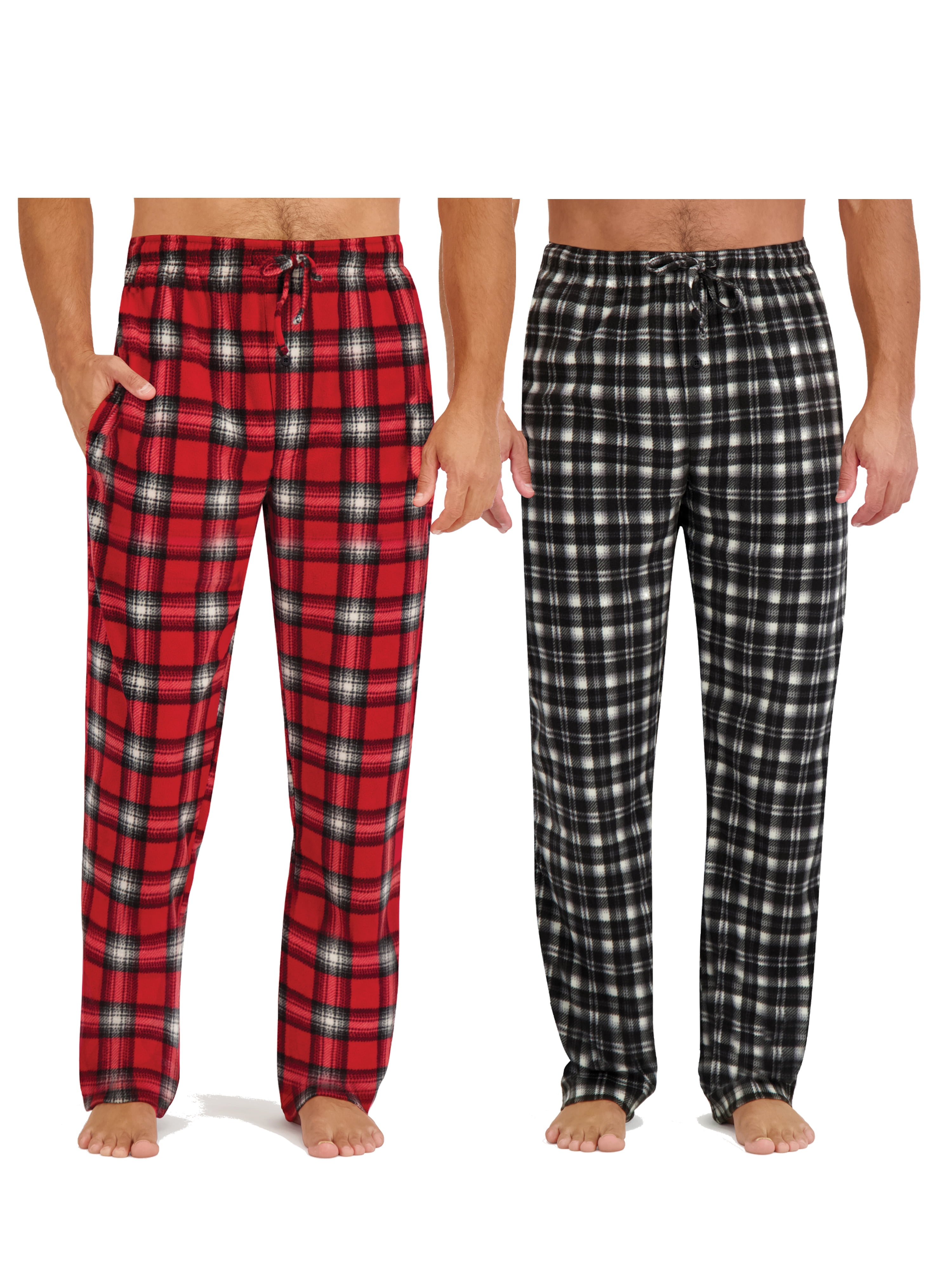 Hanes Men's Cozy Microfleece Pajama Sleep Pants, 2-Pack, Sizes S-2XL