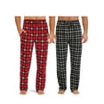thumbnail image 1 of Hanes Men's Cozy Microfleece Pajama Sleep Pants, 2-Pack, Sizes S-2XL, 1 of 8
