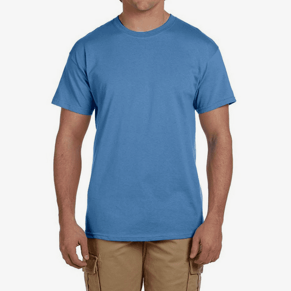 Hanes Men's Crew Neck Perfect-T T-Shirt, Short Sleeve Casual Blank Tee, Denim Blue, XL