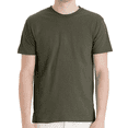 thumbnail image 1 of Hanes Men's Crew Neck Perfect-T T-Shirt, Short Sleeve Casual Blank Tee, Fatigue Green, 3XL, 1 of 6