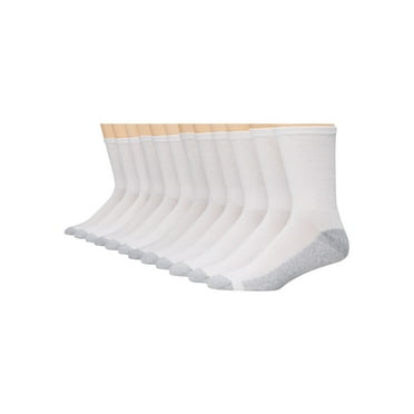 Hanes Men's Crew Socks 12 Pack + 2 Bonus Pack