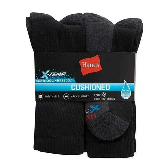Hanes Men's Crew Socks, 12-Pack