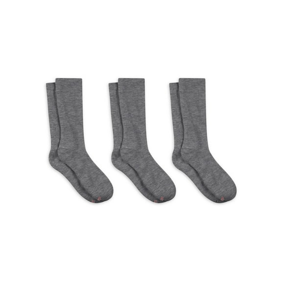 Hanes Men's Crew Socks, Compression, 3-Pack