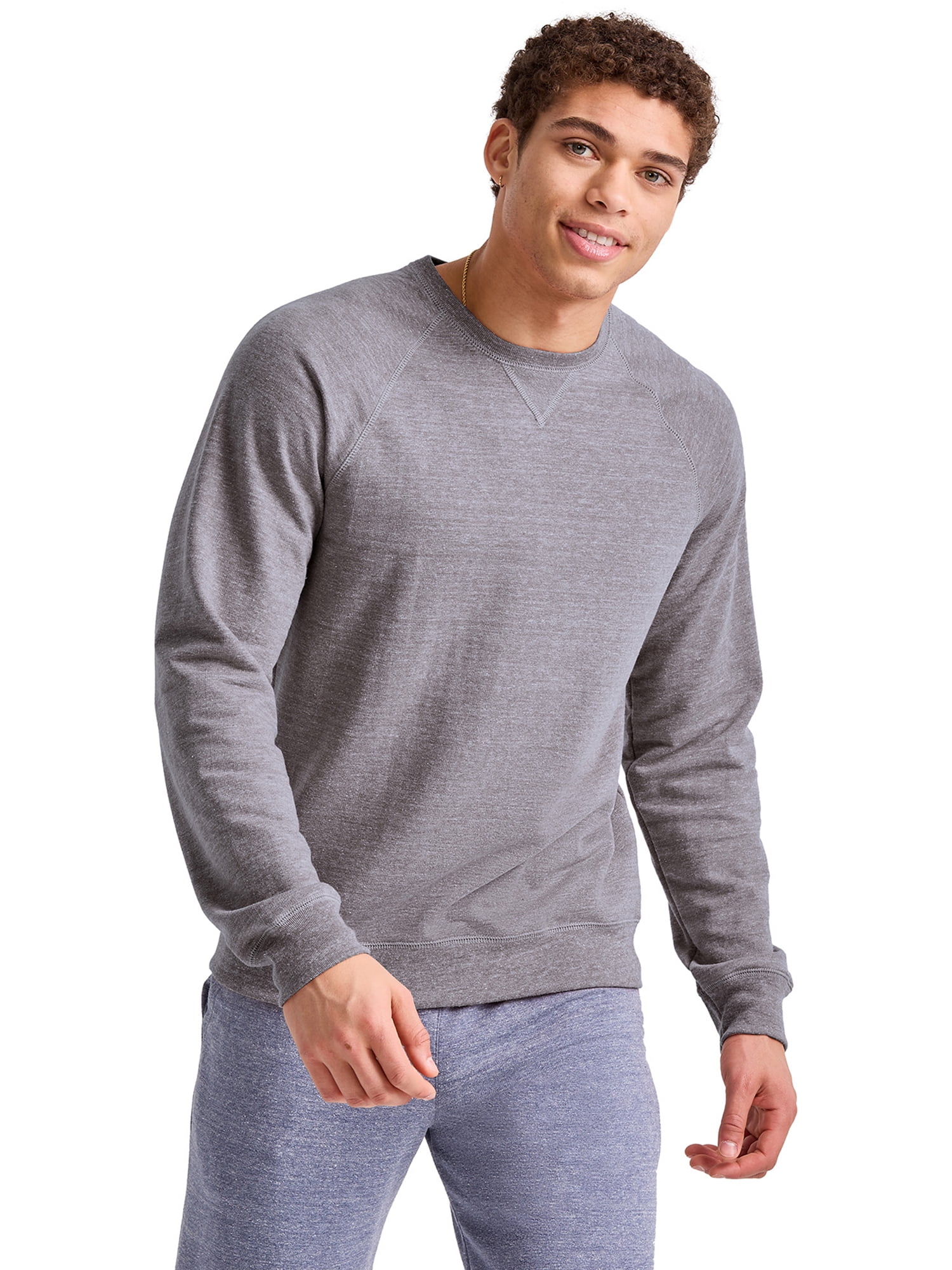 Hanes Men's Crewneck Sweatshirt, Tri-Blend French Terry - Walmart.com