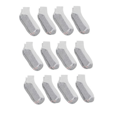 Hanes Men's Double Tough Durability Ankle Socks, 12-Pack