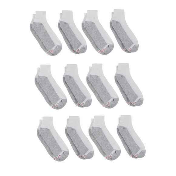 Hanes Men's Double Tough Durability Ankle Socks, 12-Pack