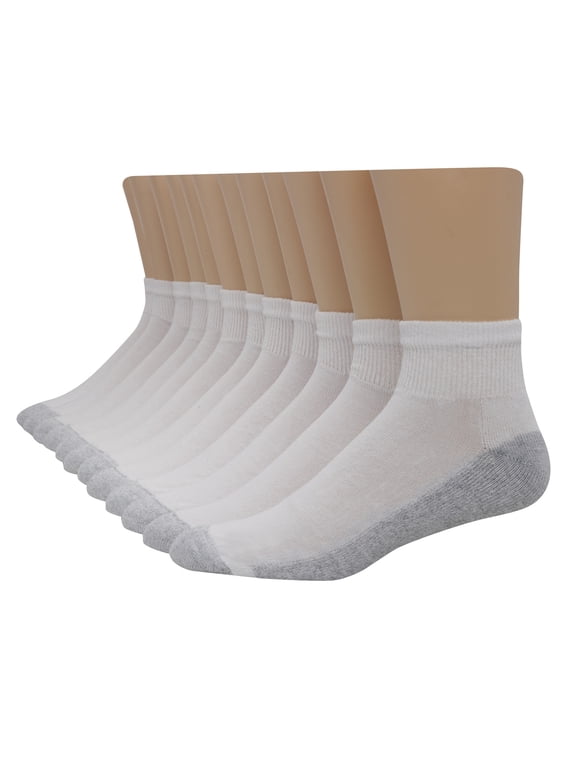 Men's Double Tough Durability Ankle Socks, 12-Pack, Size 6-12