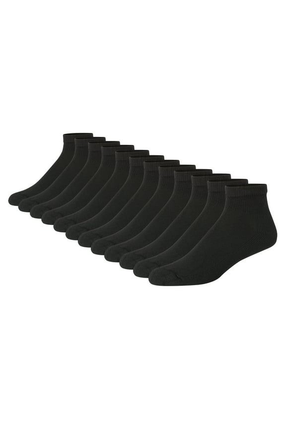 Men's Double Tough Durability Ankle Socks, 12-pack