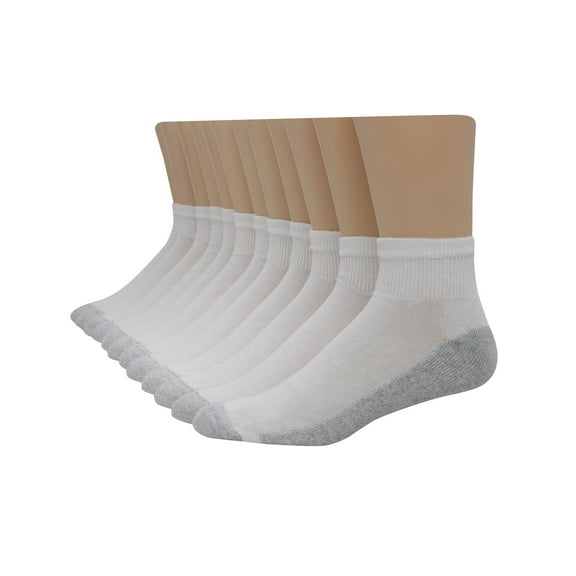 Hanes Men's Double Tough Durability Big & Tall Ankle Socks, 12-Pack