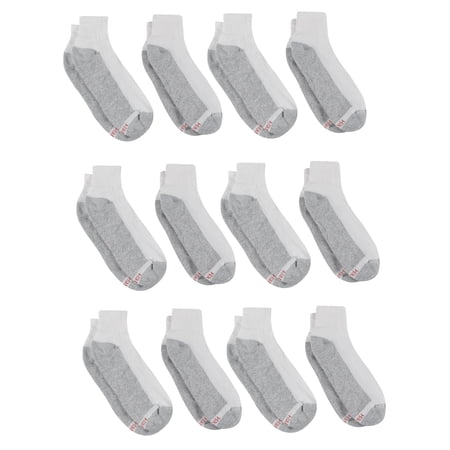 Hanes Men's Double Tough Durability Big & Tall Ankle Socks, 12-Pack