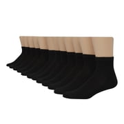 Hanes Men's Double Tough Durability Ankle Socks, Big & Tall, 12-Pack, Size 12-14