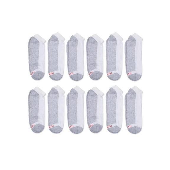 Hanes Men's Double Tough Durability Big & Tall Low Cut Cushion Socks, 12-Pack