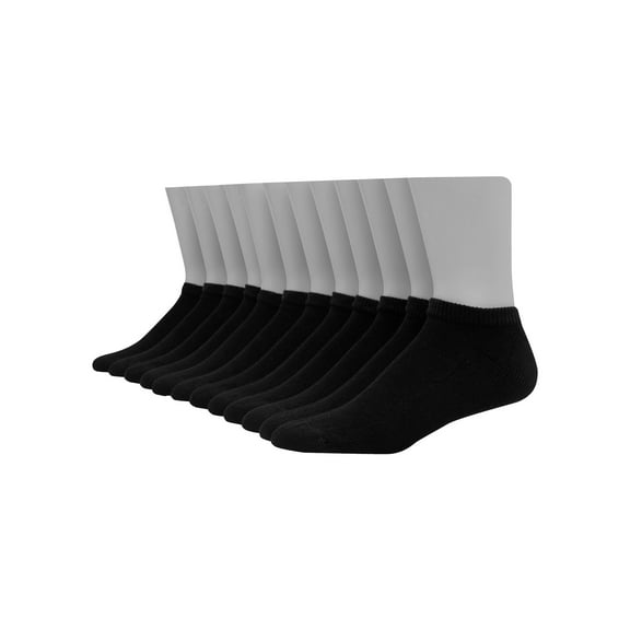 Hanes Men's Double Tough Durability Low Cut Cushion Socks, 12-pack