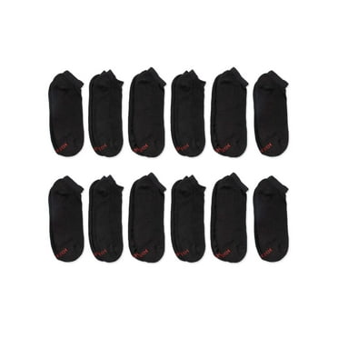 Hanes Men's Double Tough Durability Low Cut Cushion Socks, 12-Pack