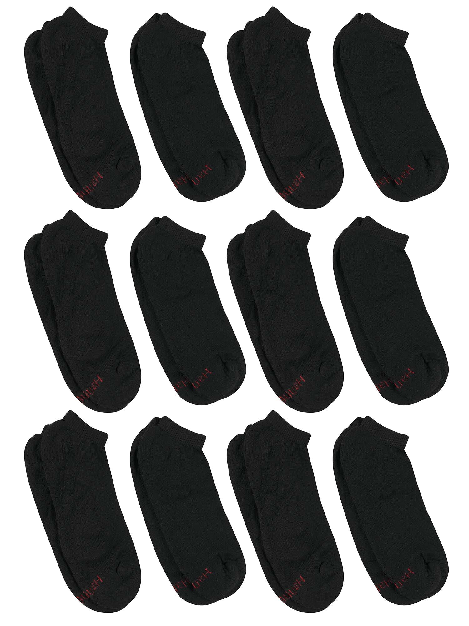 Hanes Mens Double Tough Durability No Show Socks, 12-Pack, Size 6-12