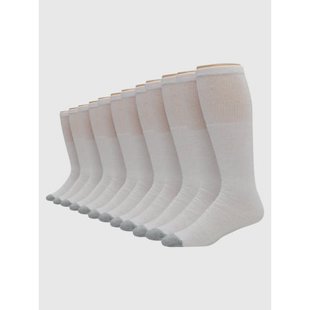 Hanes Men's Double Tough Durability over-The-Calf Tube Socks, 12-pack