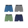 thumbnail image 1 of Hanes Men's EcoSmart Boxer Briefs, 4-Pack, 1 of 3