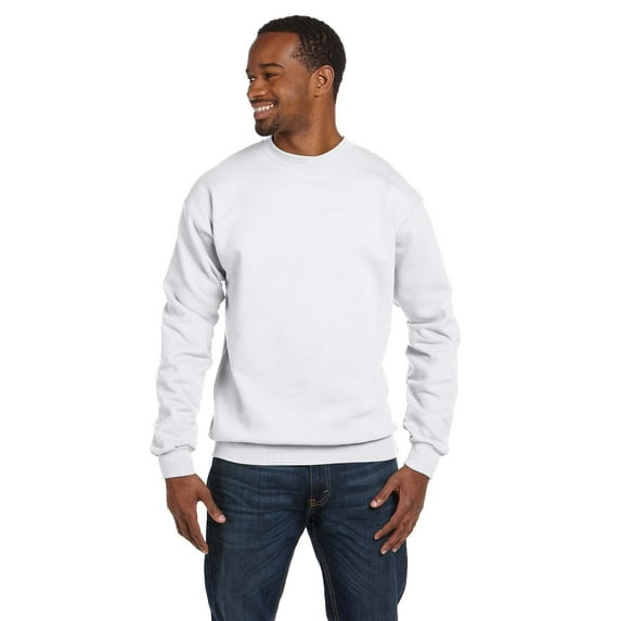 Hanes Men's EcoSmart Fleece Sweatshirt, White, X-Large Pack of 2