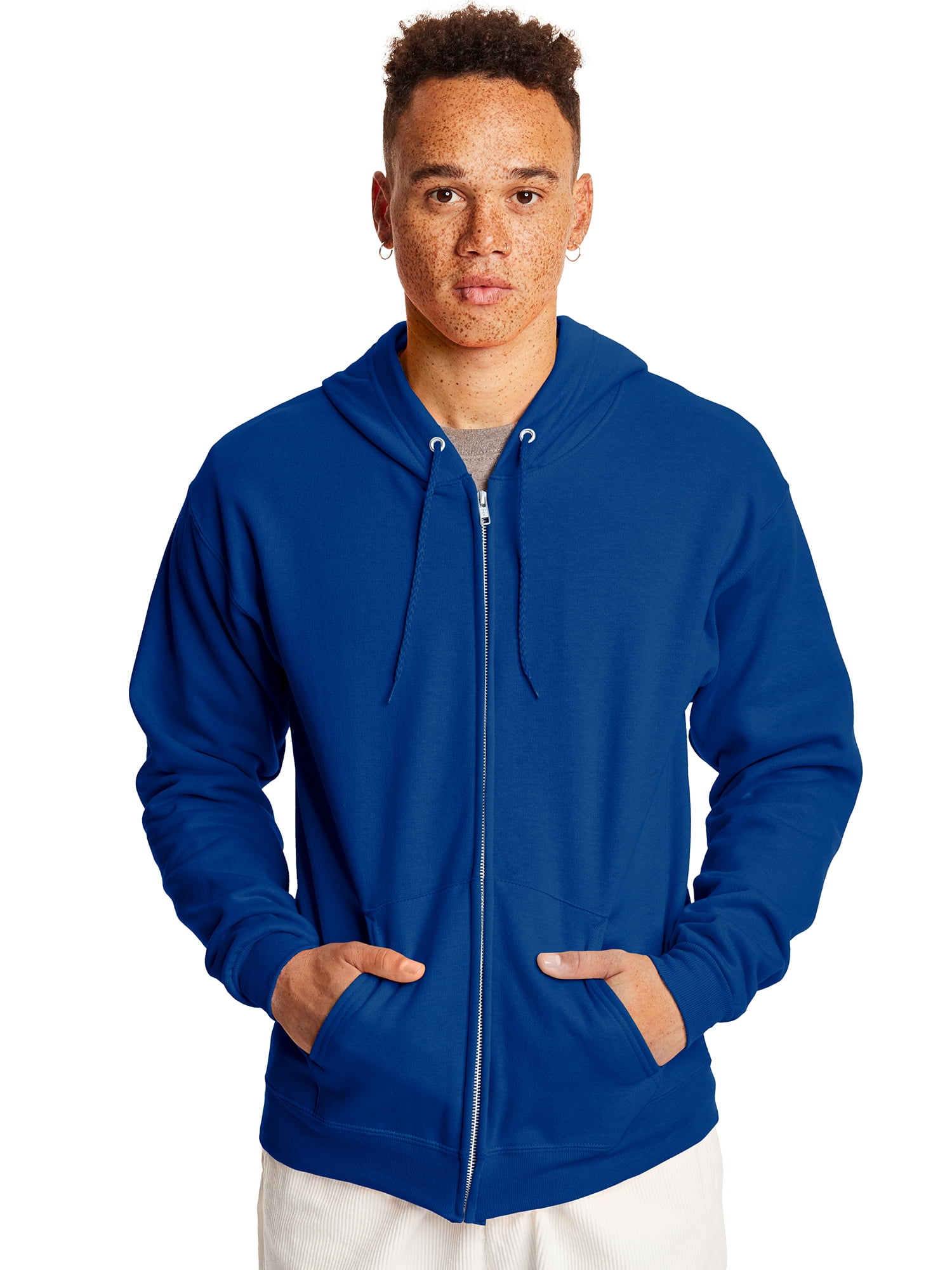 Hanes Men's EcoSmart Fleece Zipup Hoodie, up to Size 3XL