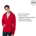 thumbnail image 1 of Hanes Men's EcoSmart Full-Zip Fleece Hoodie -WD18 ComfortSoft Hooded Sweatshirt (Deep Red, XL), 1 of 6