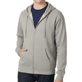 thumbnail image 1 of Hanes Men's EcoSmart Full-Zip Hooded Sweatshirt, Long Sleeve Pullover Pocket Hoodie, Light Steel, M, 1 of 5