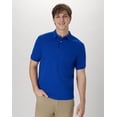 thumbnail image 1 of Hanes EcoSmart Men's Pocket Polo Shirt, 2-Pack Deep Royal M, 1 of 5