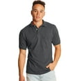 thumbnail image 1 of Hanes EcoSmart Men's Pocket Polo Shirt, 2-Pack Charcoal Heather S, 1 of 3