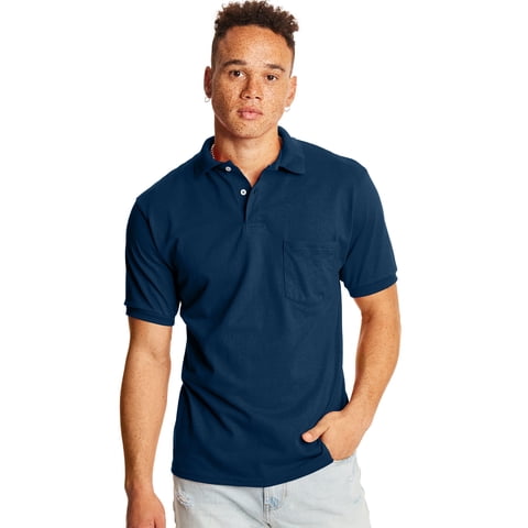 EcoSmart Men's Pocket Polo Shirt, 2-Pack Navy S