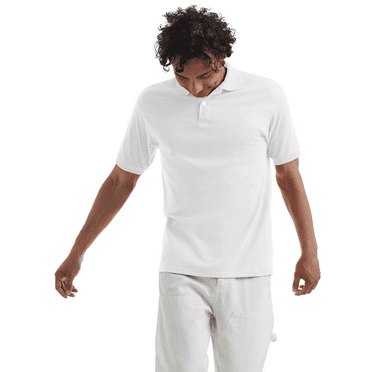 Hanes Men's EcoSmart Short Sleeve Jersey Polo Shirt, up to Size 6XL