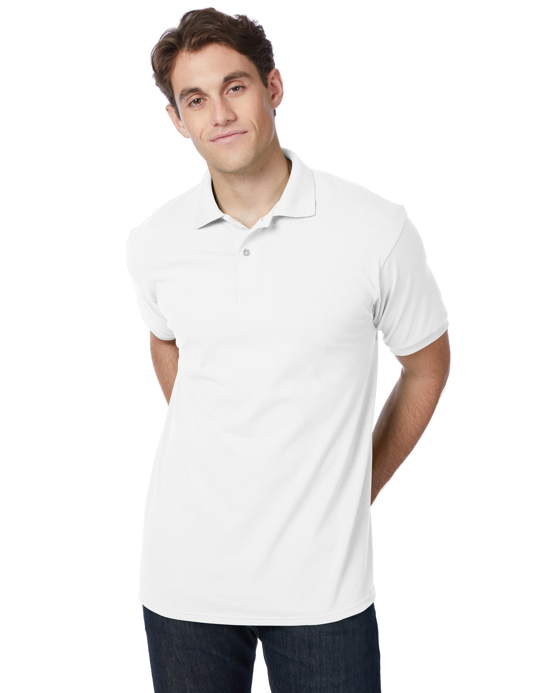 EcoSmart Men's Polo Shirt (Big & Tall Sizes Available) White 3XL
