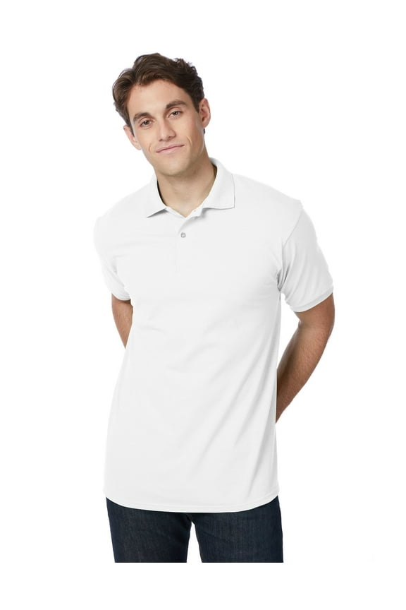 EcoSmart Men's Polo Shirt (Big & Tall Sizes Available) White M