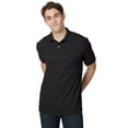 thumbnail image 1 of Hanes EcoSmart Men's Polo Shirt (Big & Tall Sizes Available) Black 2XL, 1 of 5